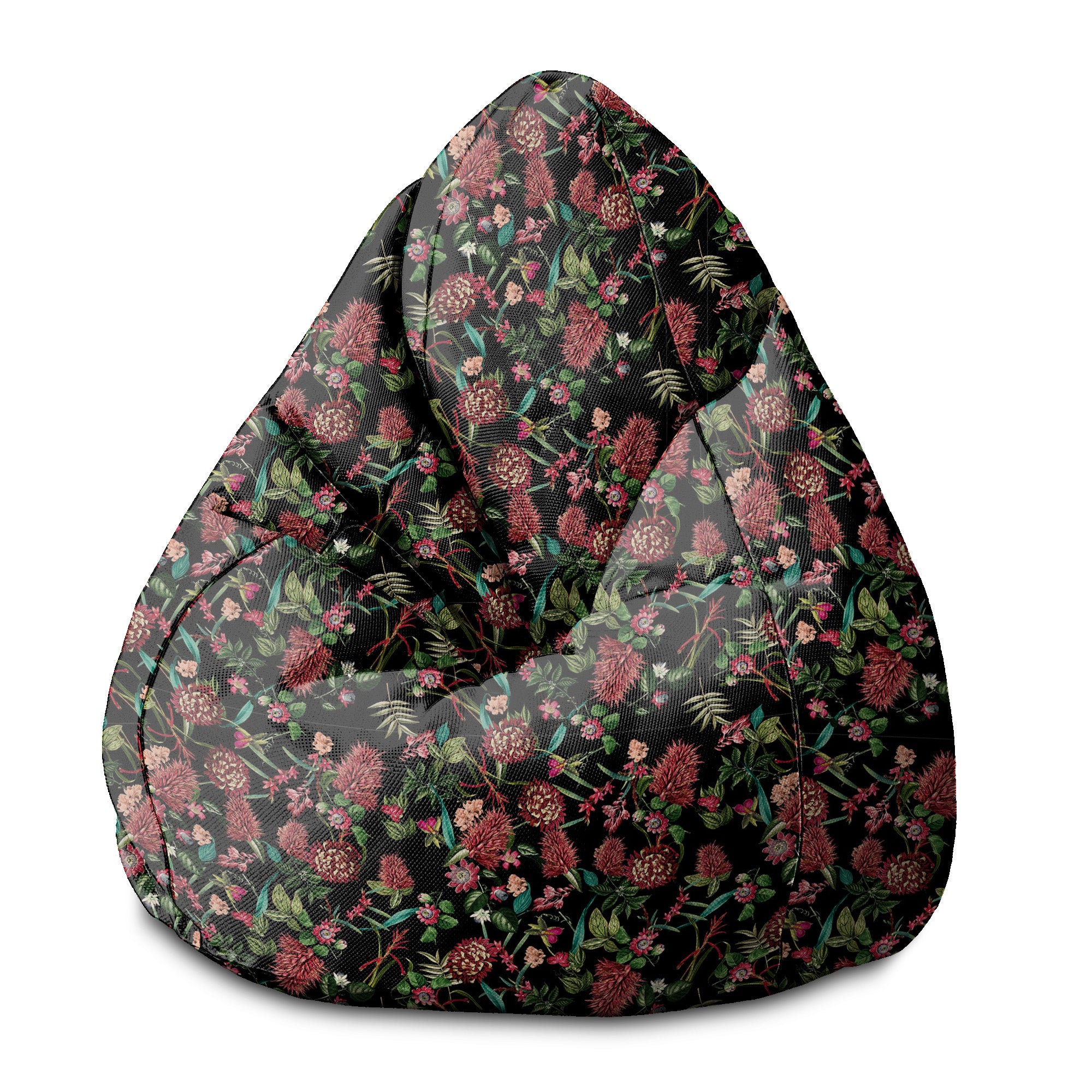 Sedací vak Pearshape Dark Jungle Red-S-Velvet