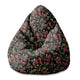 Sedací vak Pearshape Dark Jungle Red-S-Velvet