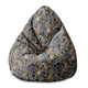 Sedací vak Pearshape Dark Tropical Plants