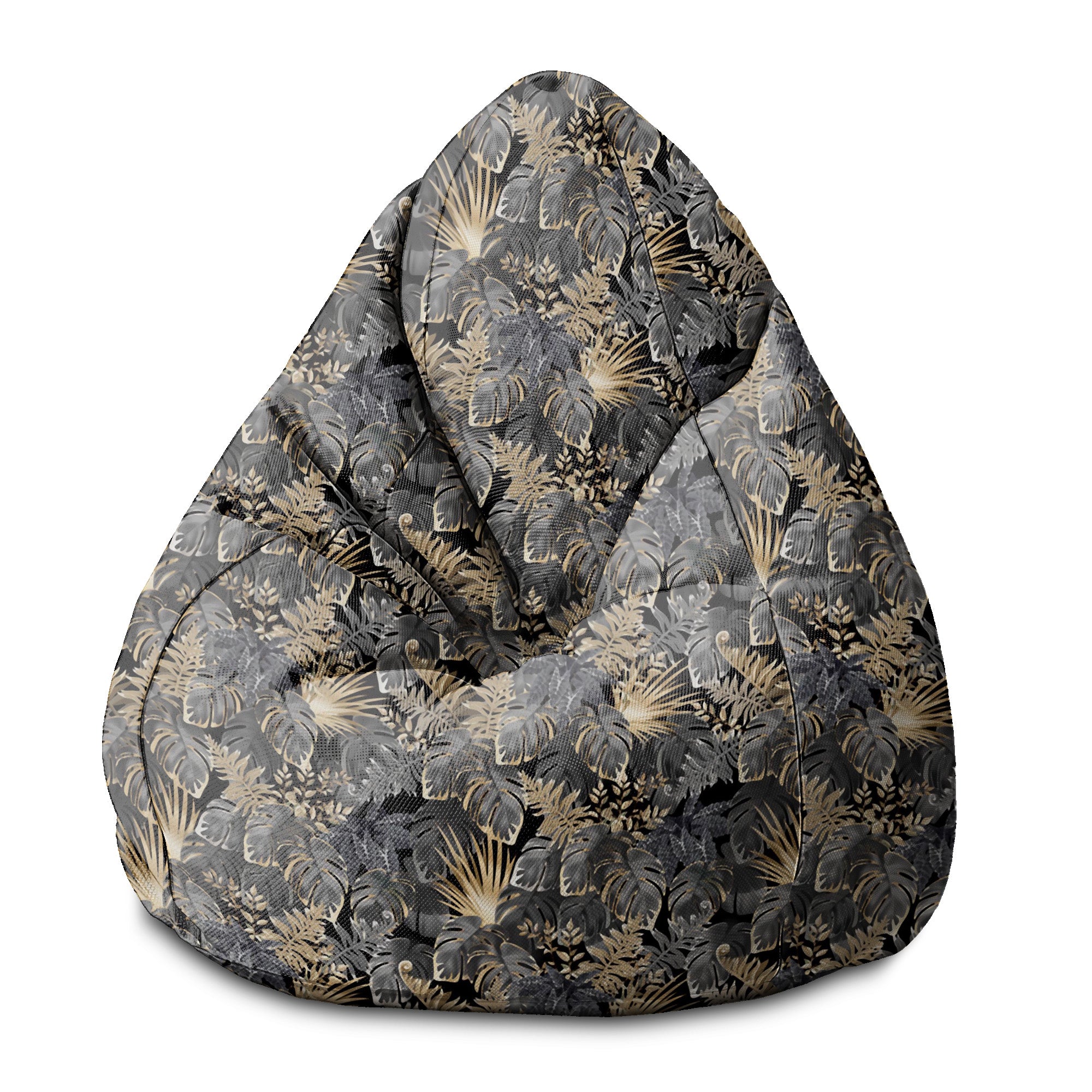 Puf Pearshape Dark Tropical Plants-S-Oxford