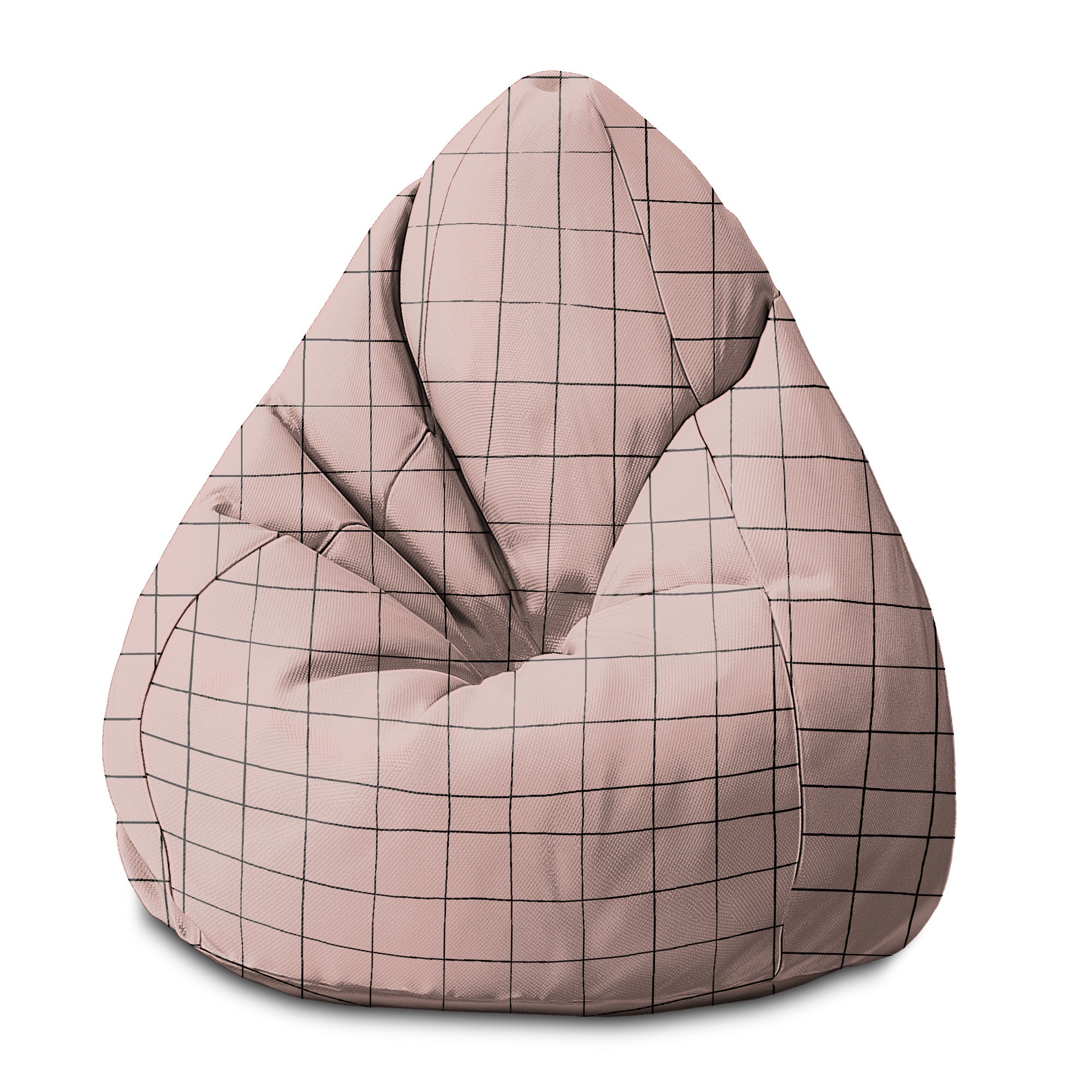 Puf Pearshape Distorted Růžový