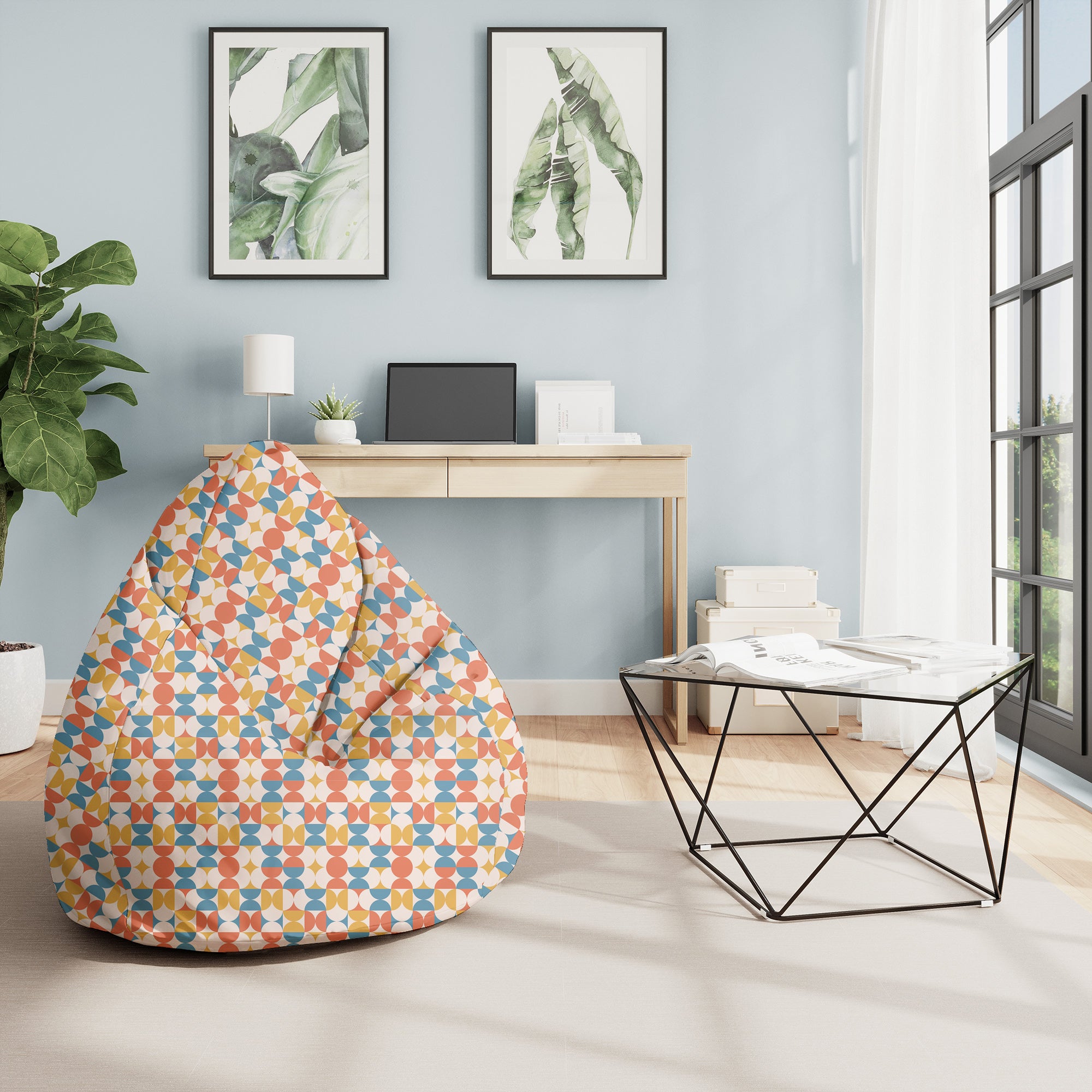 Puf Pearshape Geometric Retro-M-Velvet
