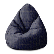 Pearshape Pouf Gold Luxury Pattern-S-Oxford
