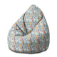 Puf Pearshape ručně kreslené květiny-M-velvet