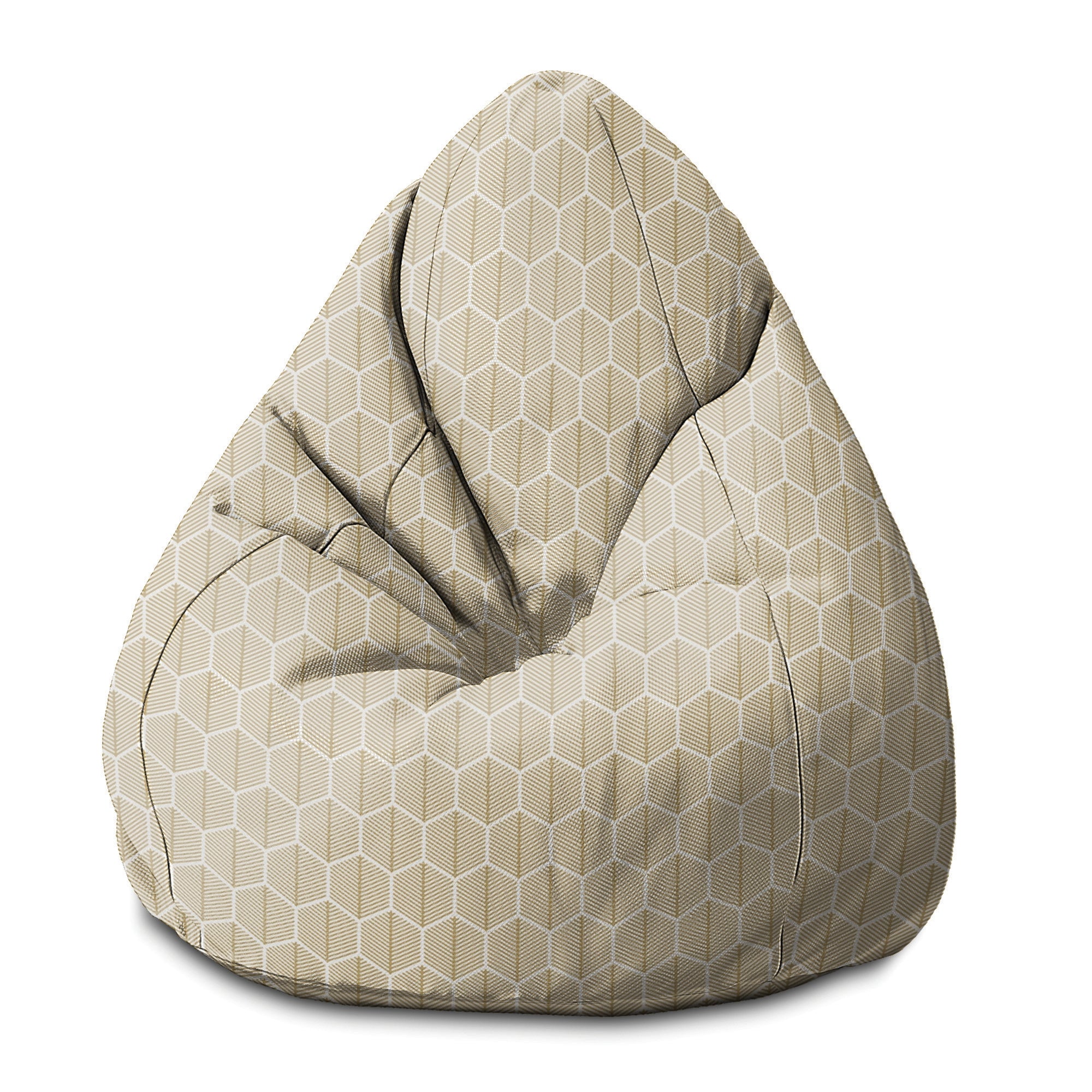 Puf Pearshape Hexagonal Gold-S-Oxford