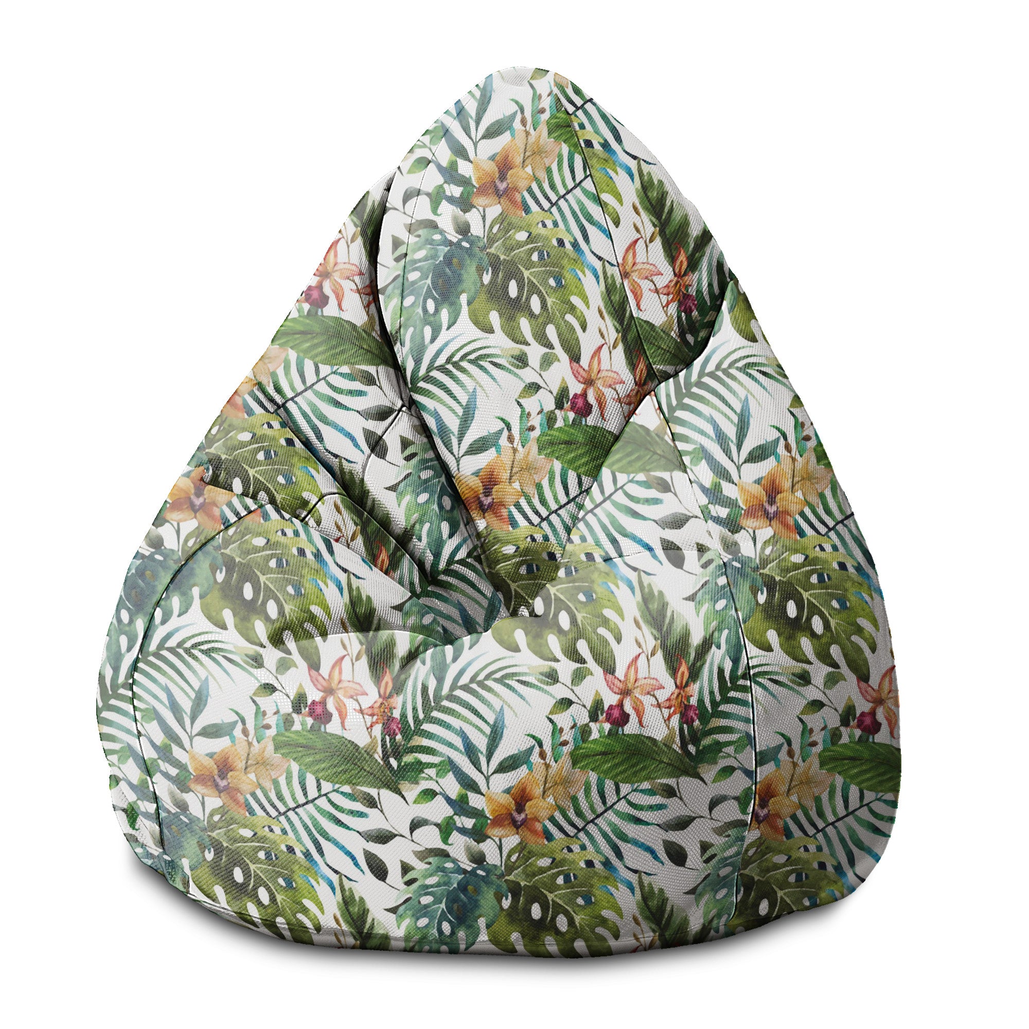 Pearshape Pouf Floral Watercolor