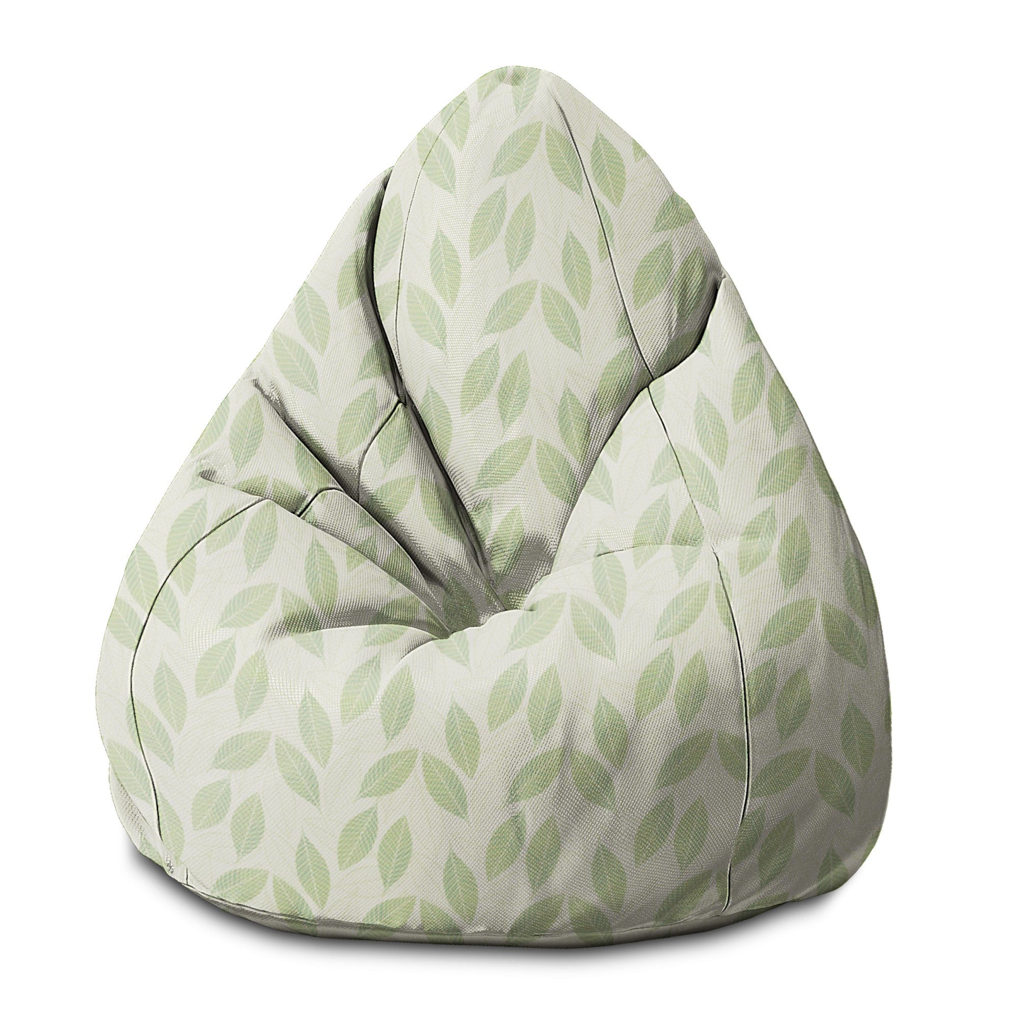 Puf Pearshape Světle zelené listy-S-Velvet