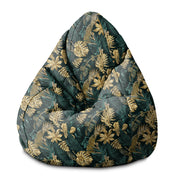 Puf Pearshape Monstera Gold Green-S-Velvet