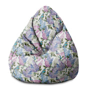Pearshape Pouf Birds in Flowers-S-Oxford