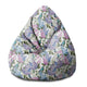 Sedací vak Pearshape Ptáci v kvetoch-S-Velvet