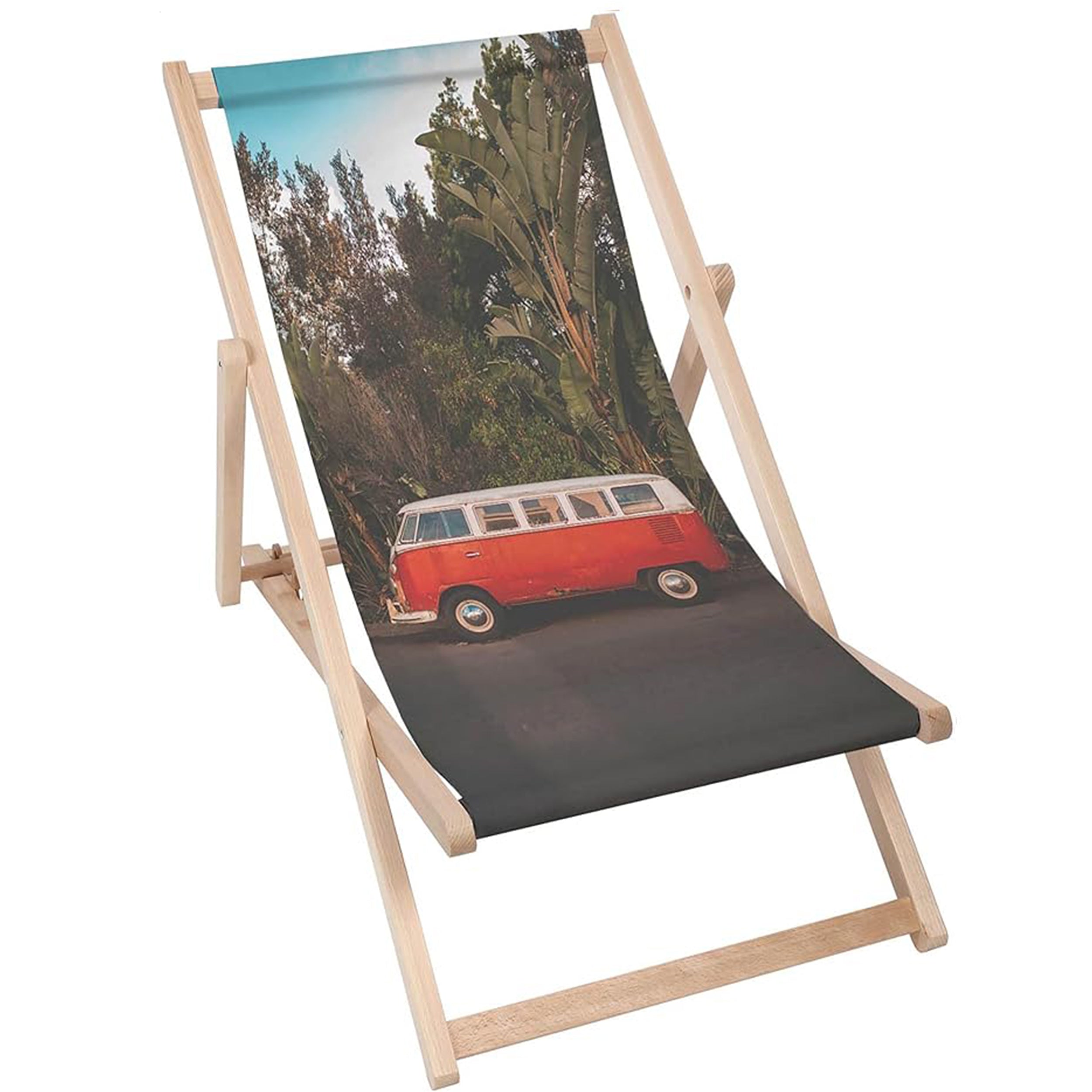 Dřevěné lehátko Red Camper
