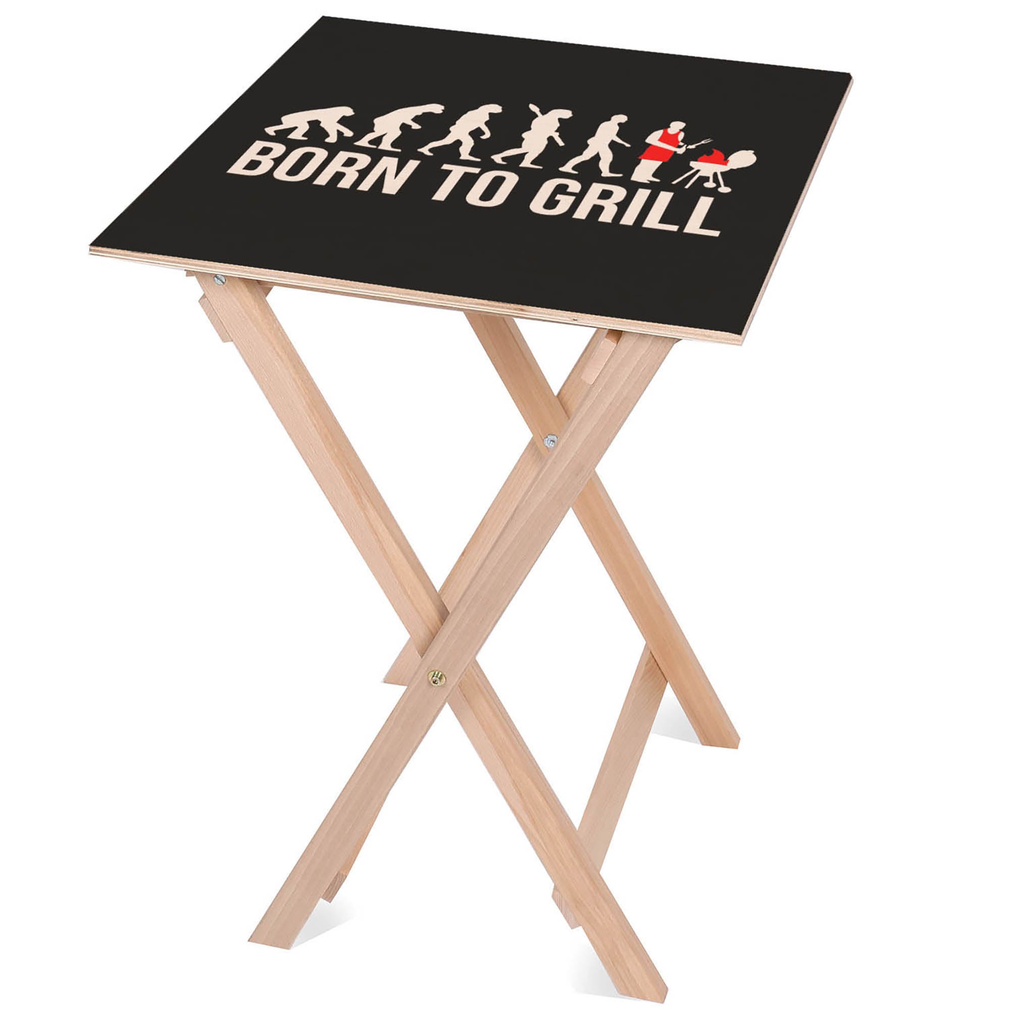 Dřevěný stolek Born To Grill 30x40 CM