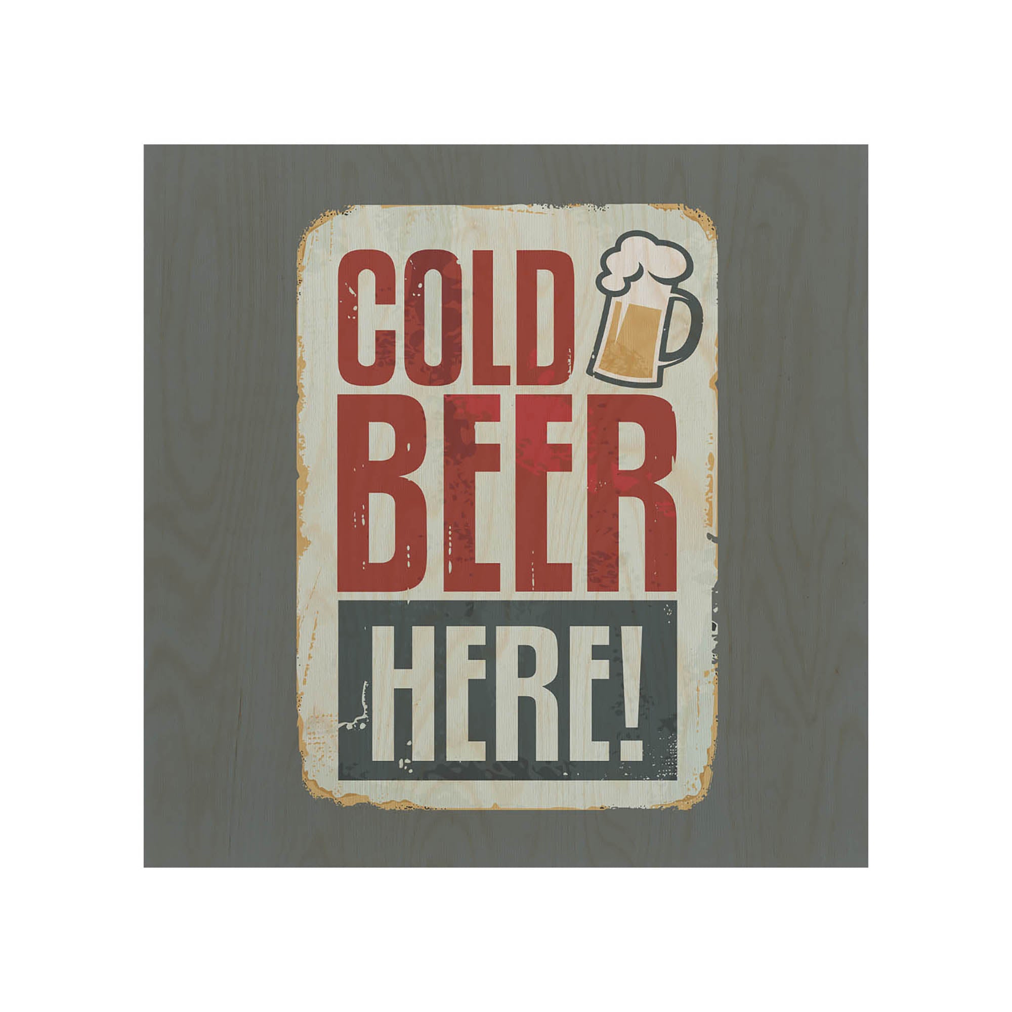 Dřevěný stolek Cold Beer 50x50 cm