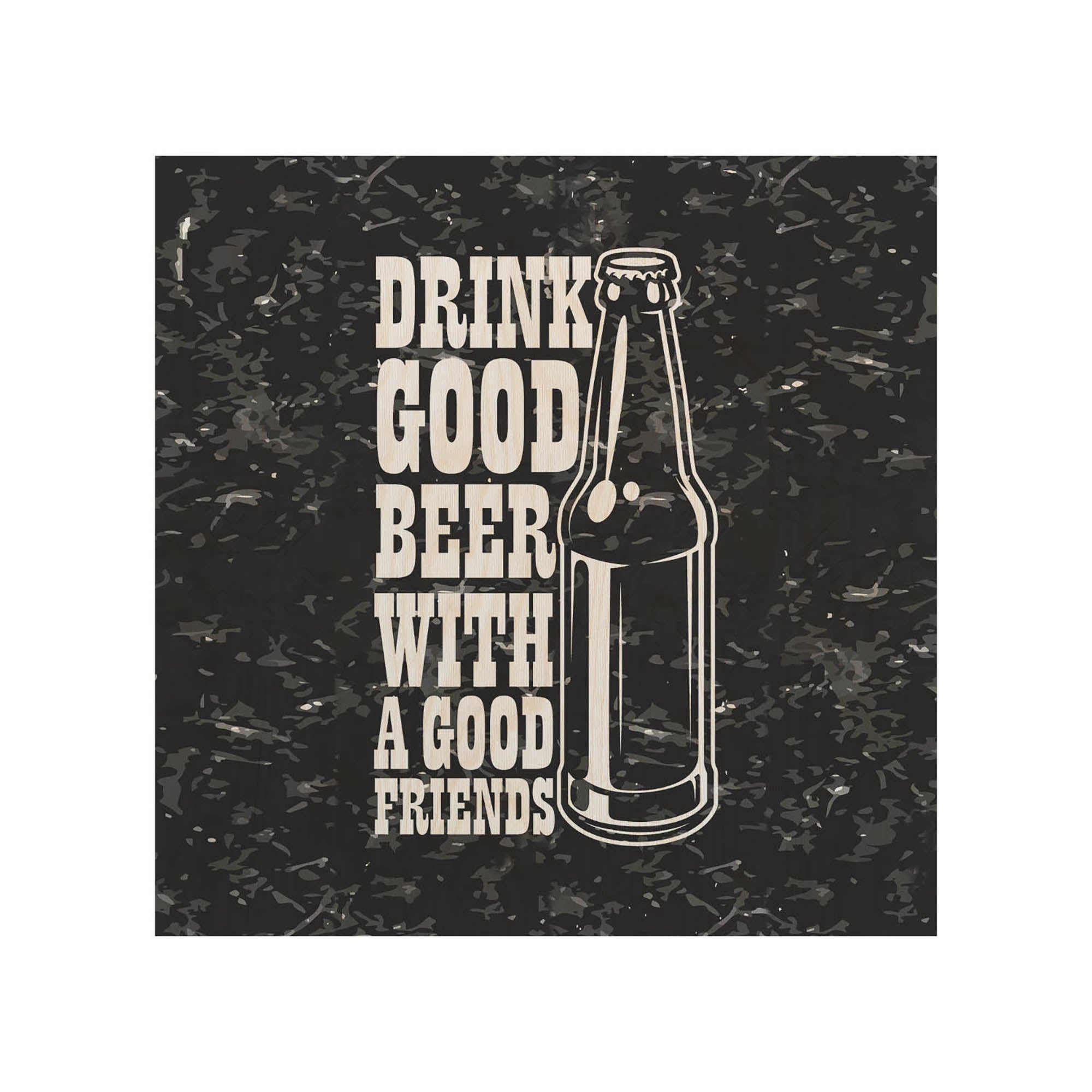 Dřevěný stolek Drink Good Beer-30x40 CM