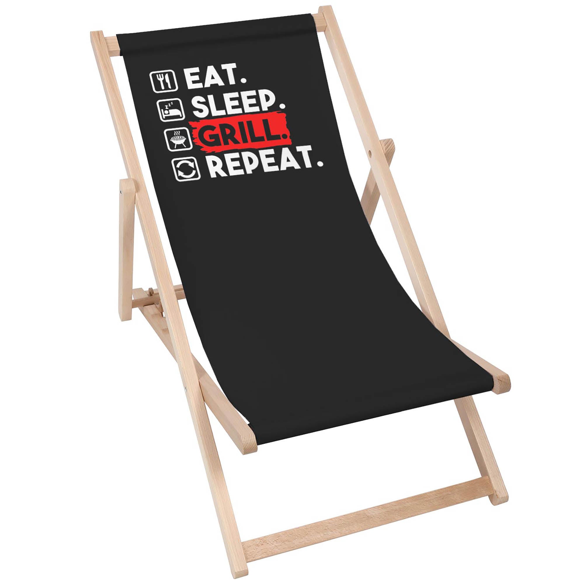 Dřevěný stolek Eat Sleep Grill - 30x40 CM