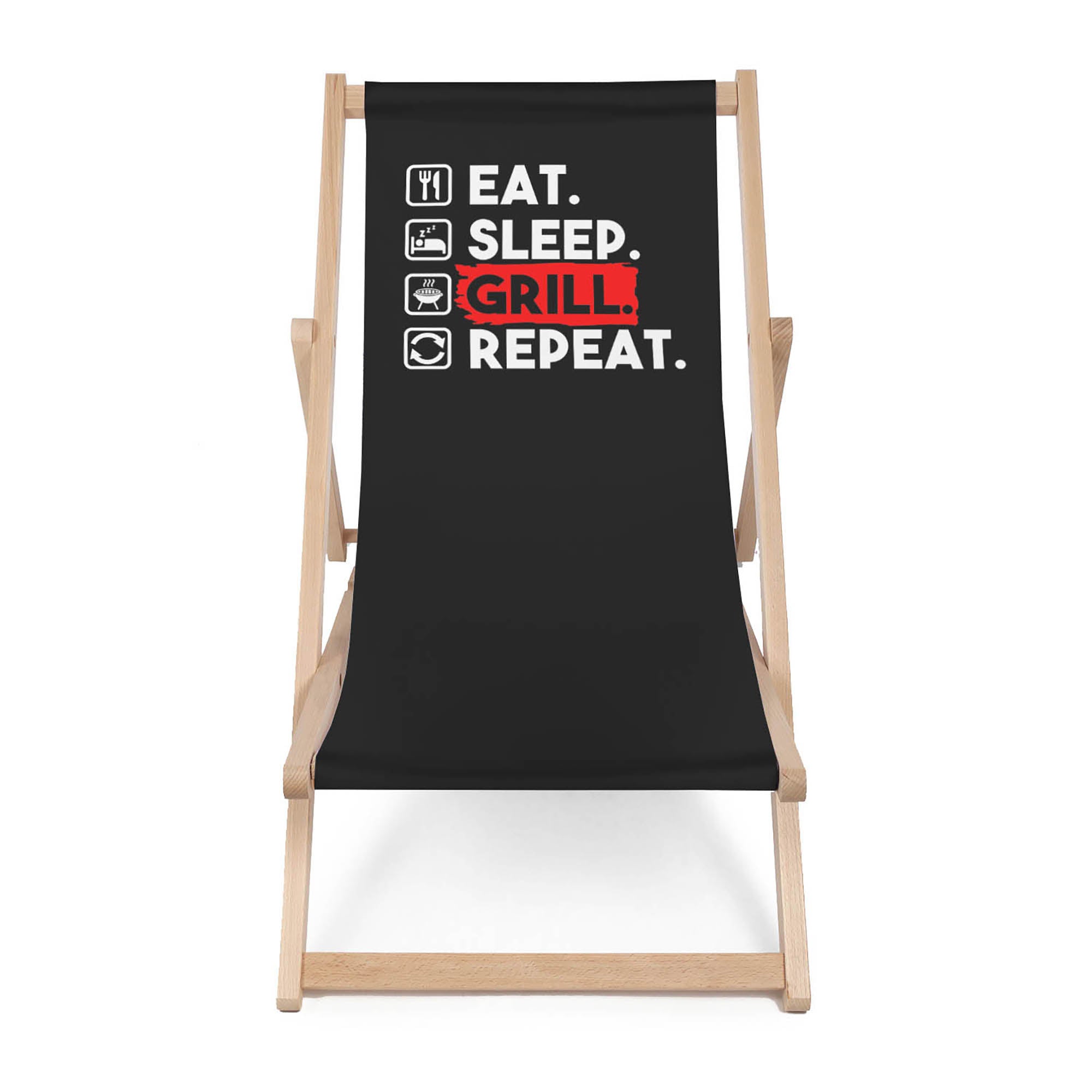 Dřevěný stolek Eat Sleep Grill 50x50 CM