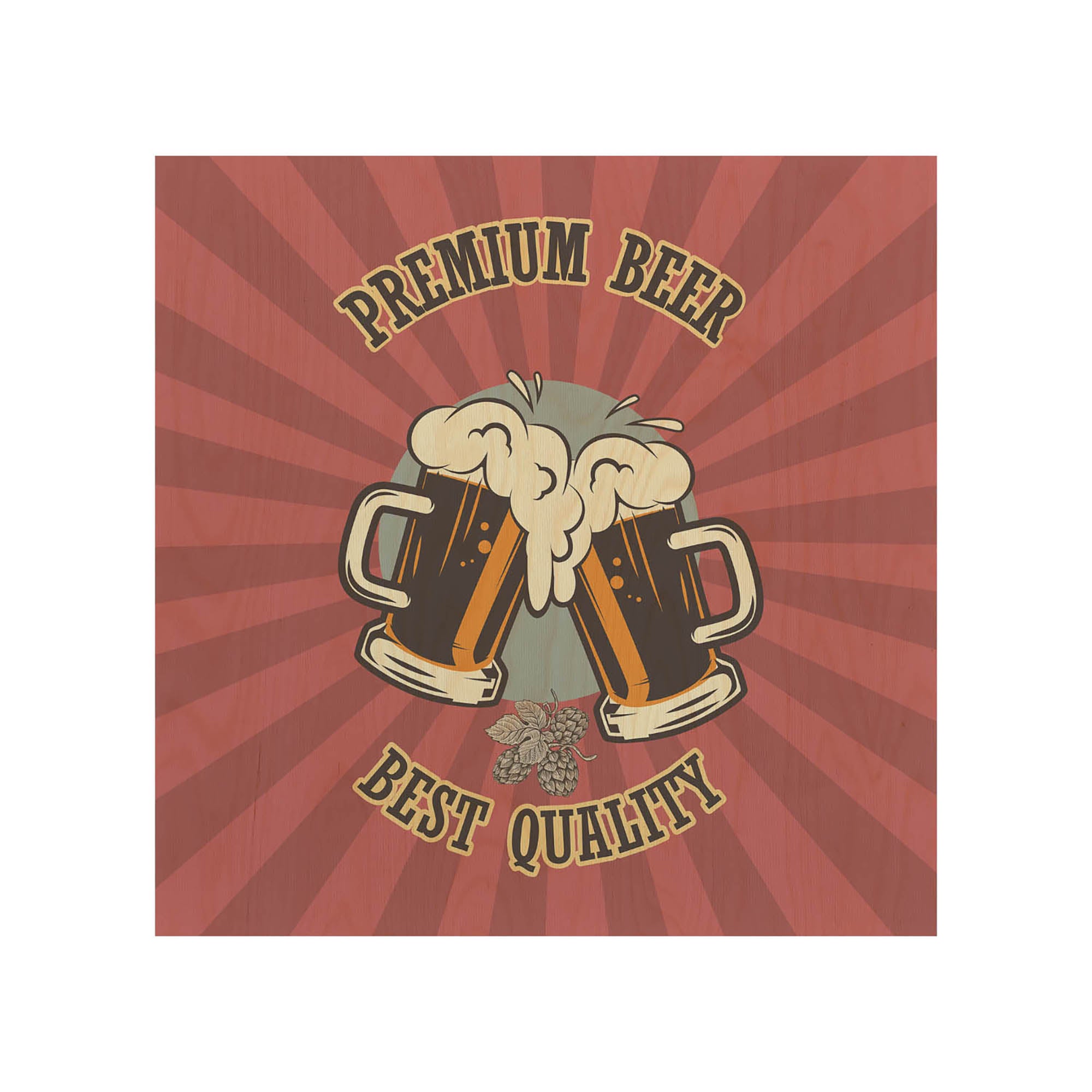 Dřevěný stolek Premium Beer