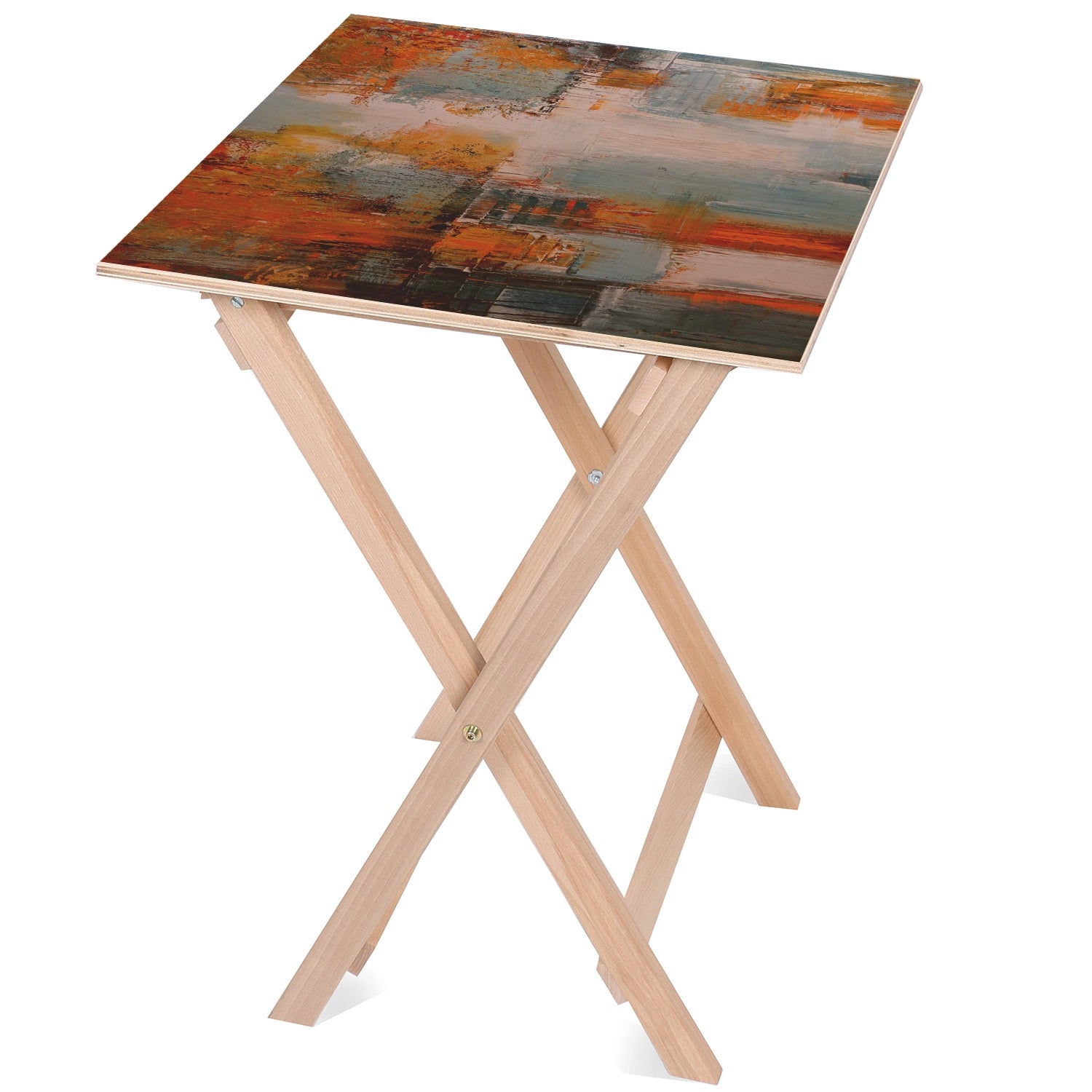 Stolik drewniany Abstract Art-30x40 CM