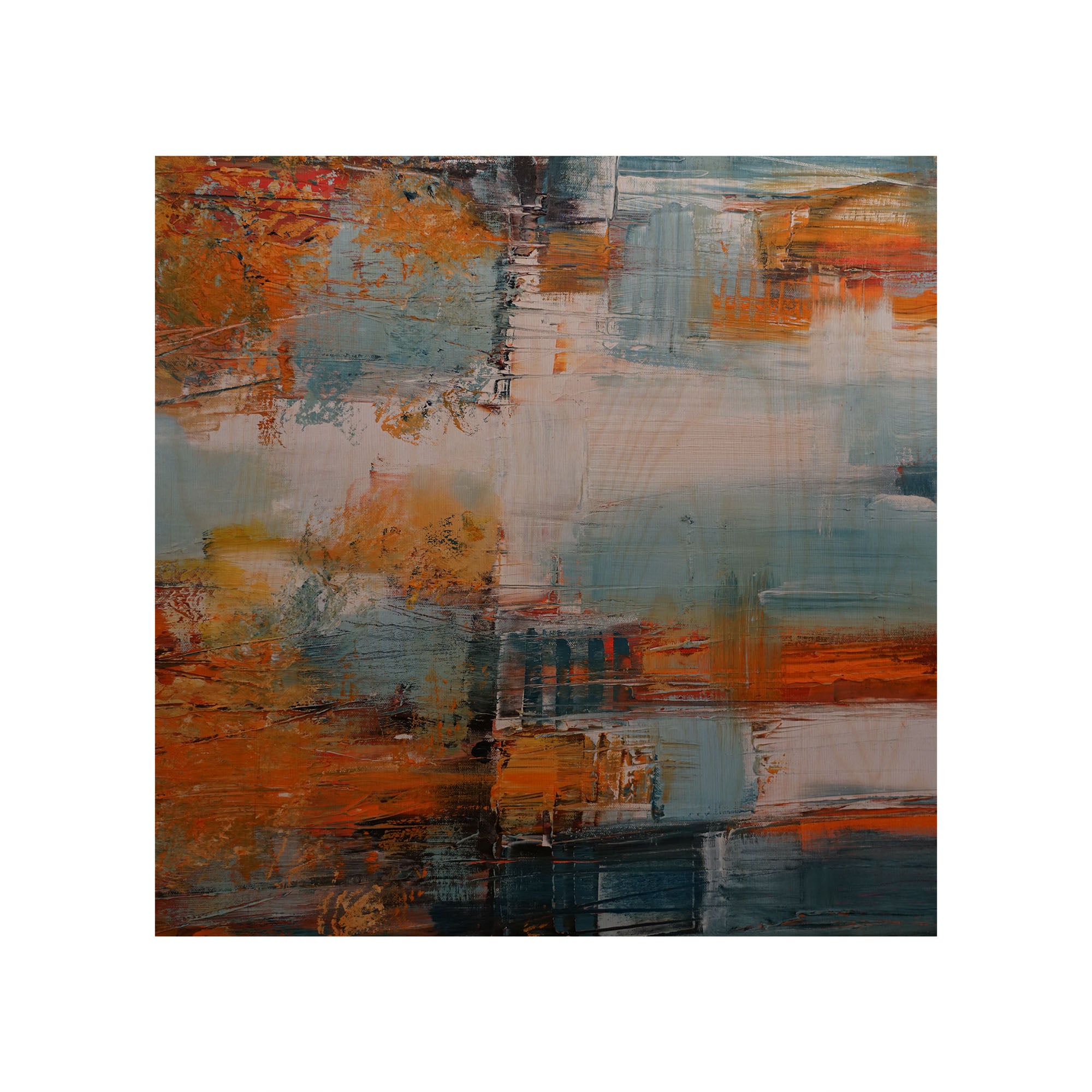 Dřevěný stolek Abstract Art
