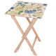 Stolik drewniany Blue Wild Flowers-50x50 CM