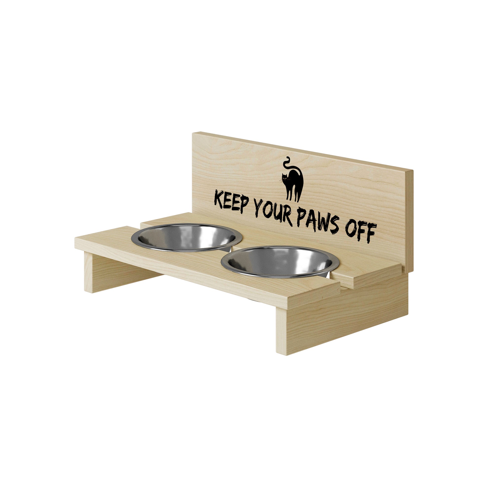 Stojan na misku pro kočku Keep your Paws off-S