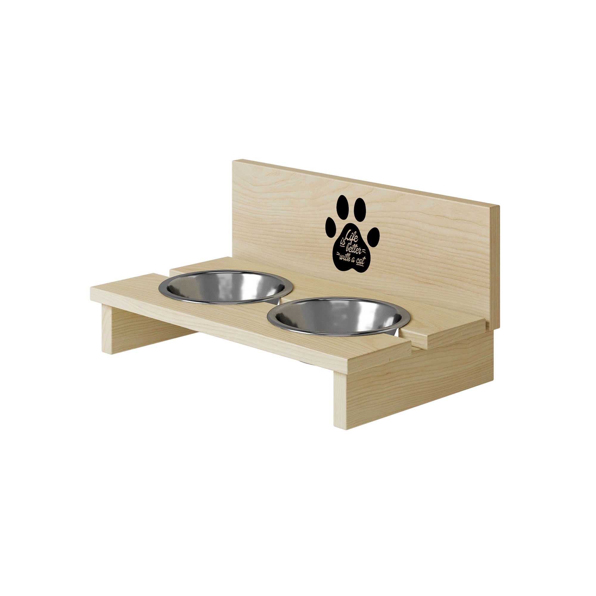 Cat Bowl Stand Life is Better with a Cat2-S