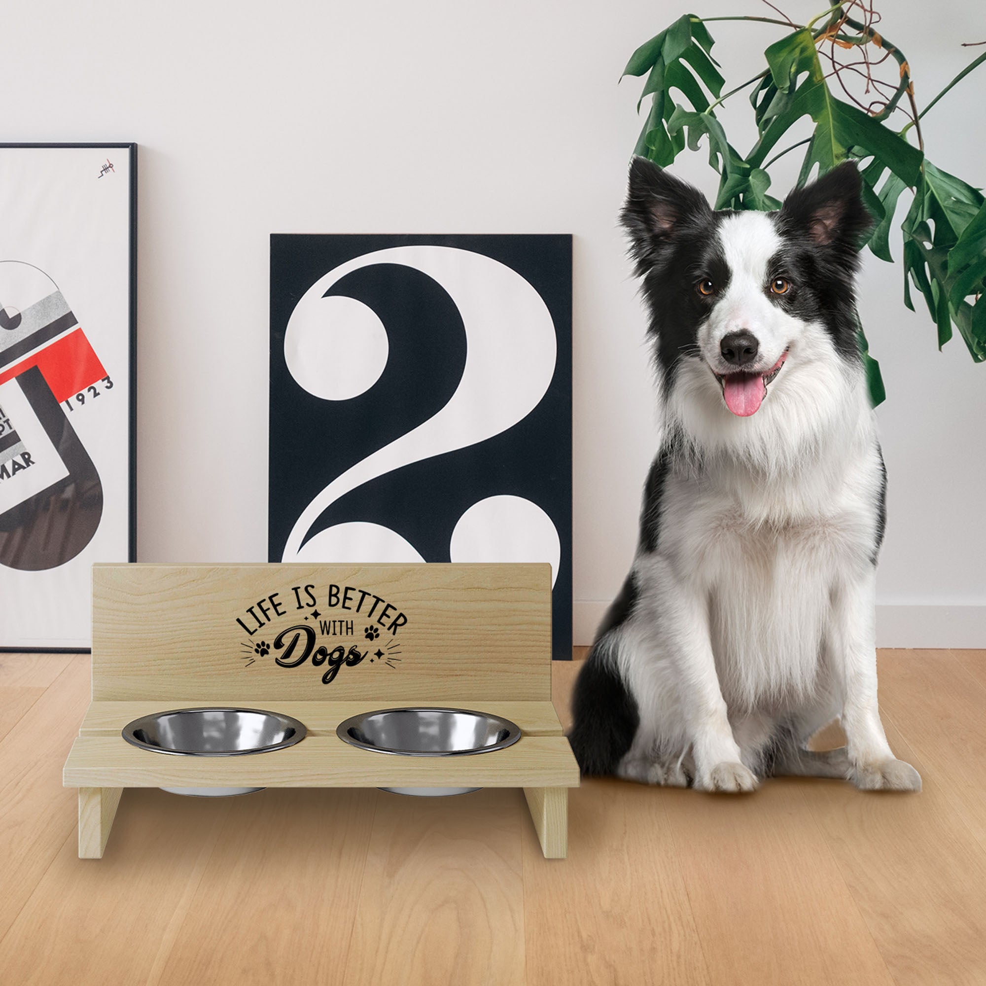 Dog Bowl Stand Life is Better with a Dog2-S