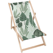 Dřevěné lehátko Tropical Mint Leaves