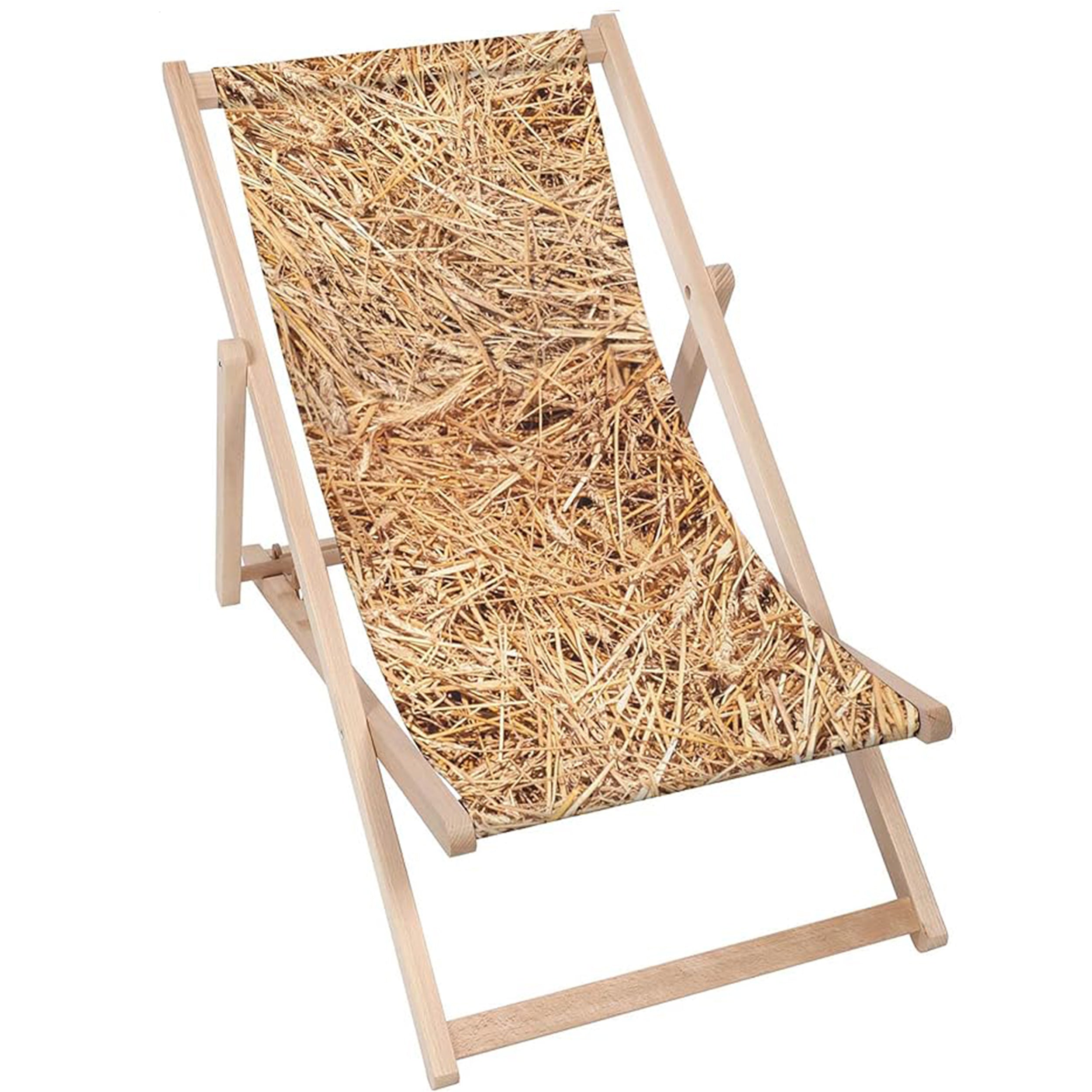 Dřevěné lehátko Village Straw