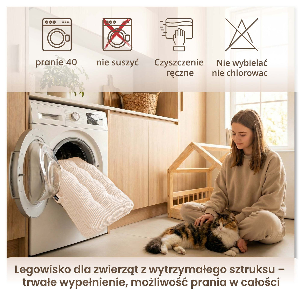 Drewniany Domek dla Zwierząt z Legowiskiem Lapland