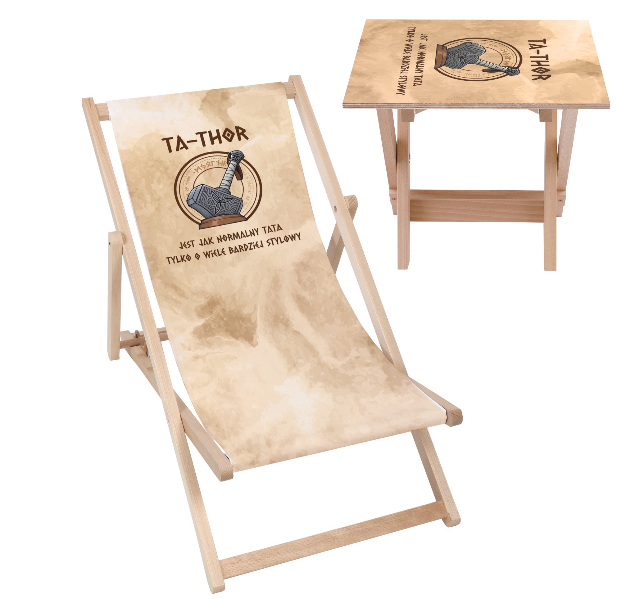 Deck Chair and Table Set Ta-Thor
