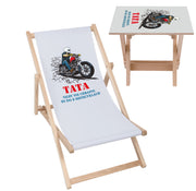 Zestaw Leżak i stolik Tata śni o motocyklach