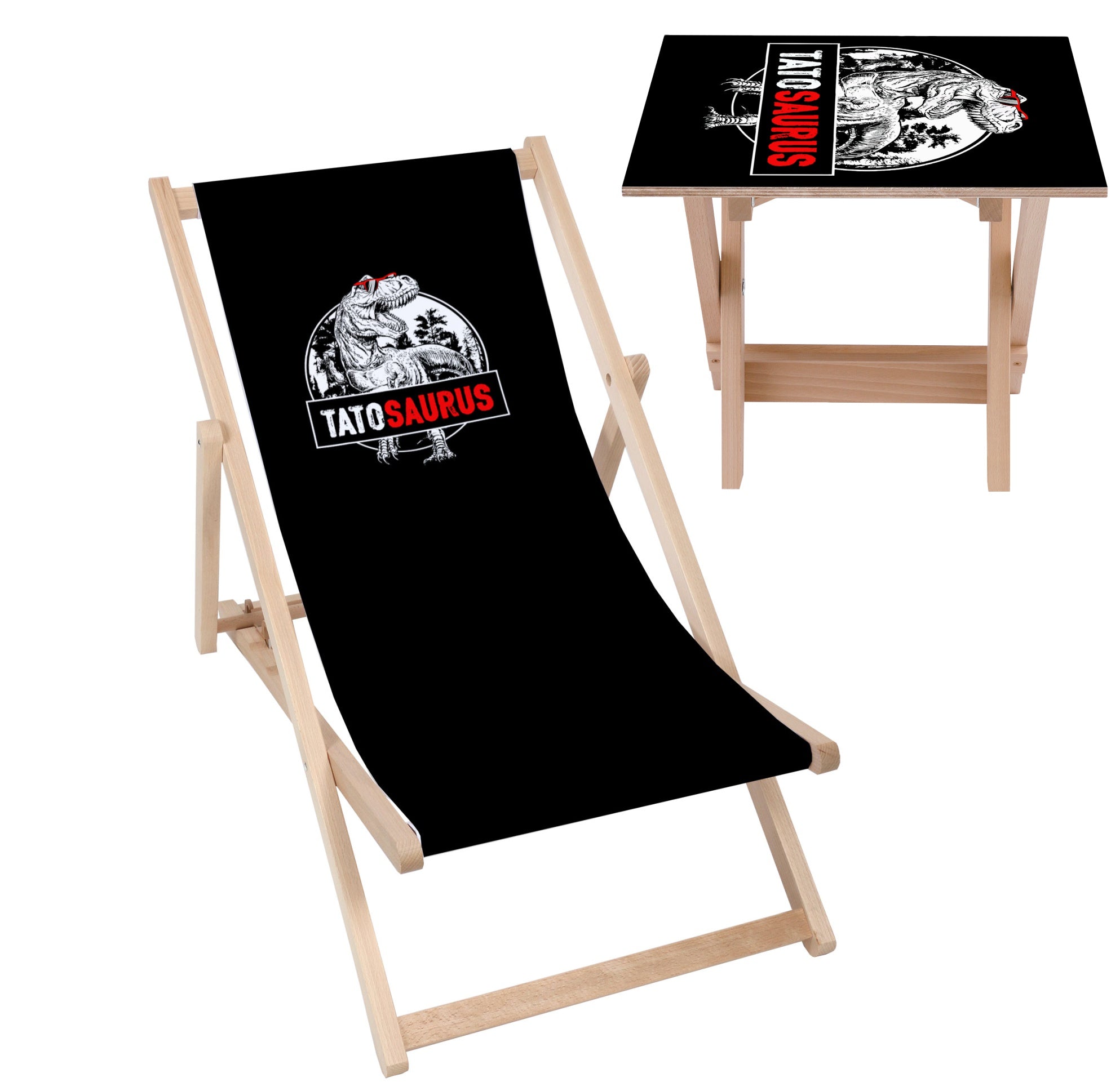 Deck Chair and Table Set Tatosaurus