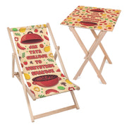 Set Liegestuhl und Tisch Papa grillt für alle