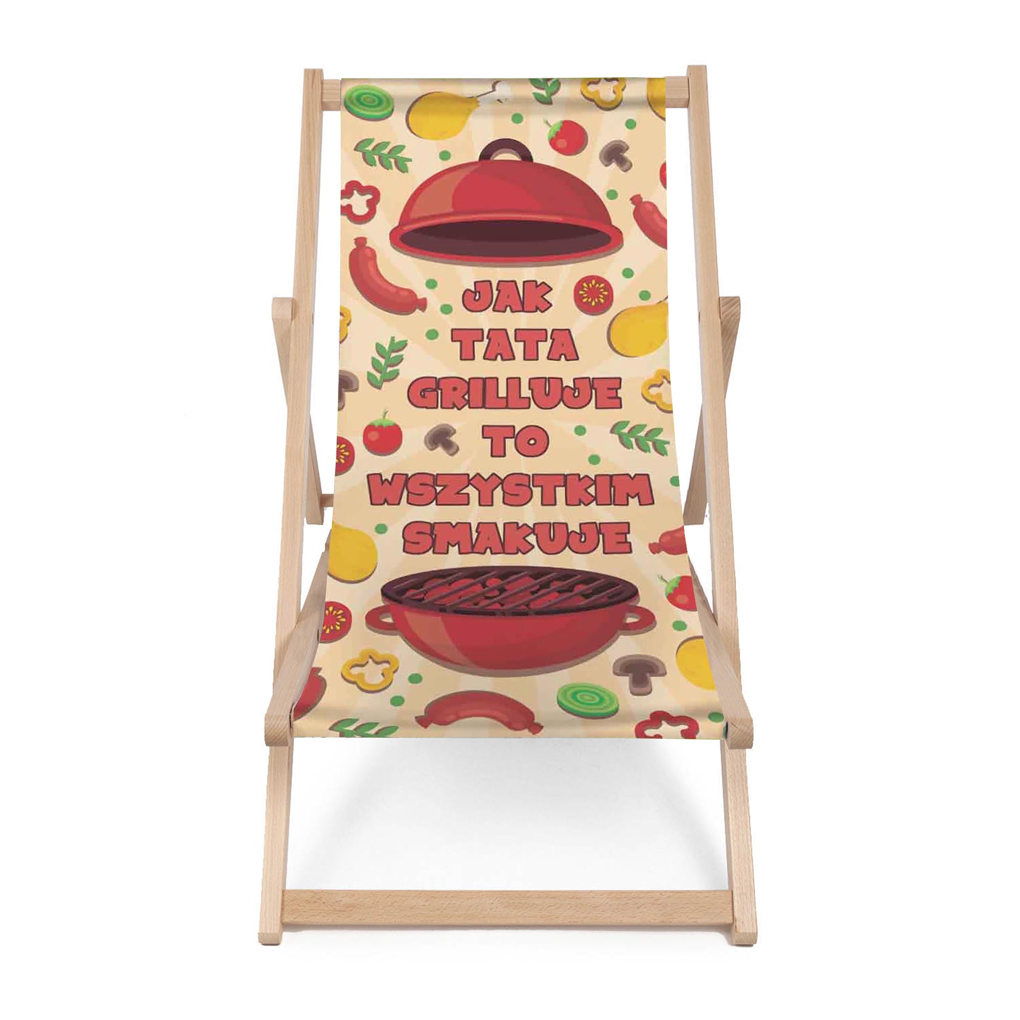 Set Liegestuhl und Tisch Papa grillt für alle