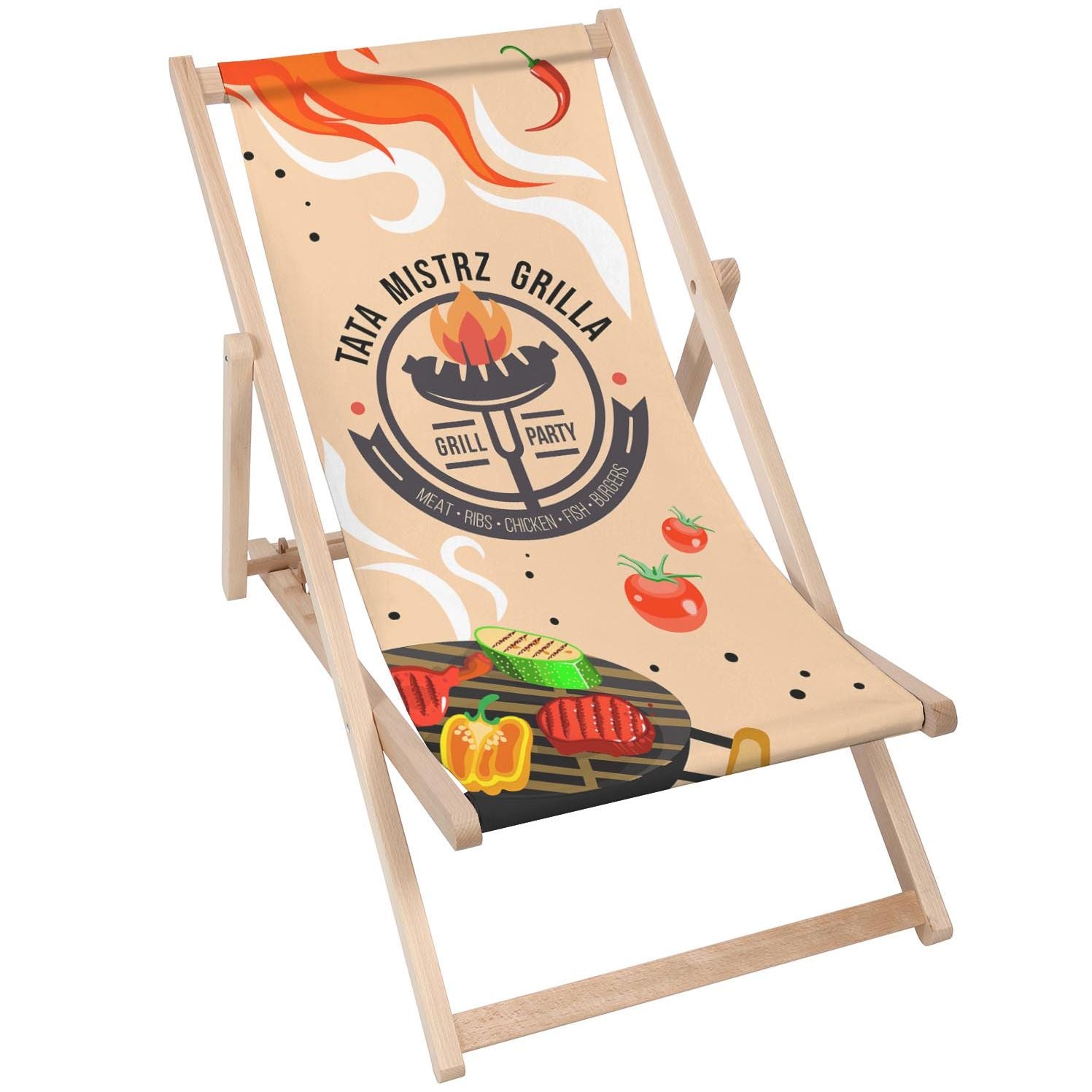 Set Deck Chair and Table Dad Grill Master