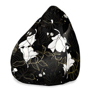Pearshape Pouf Bohemian Flowers-M-Velvet