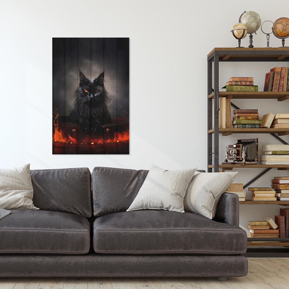 Bild Wood Black Cat Energy-50x70 cm