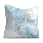 Blue Elegant Marble Pillow-Oxford