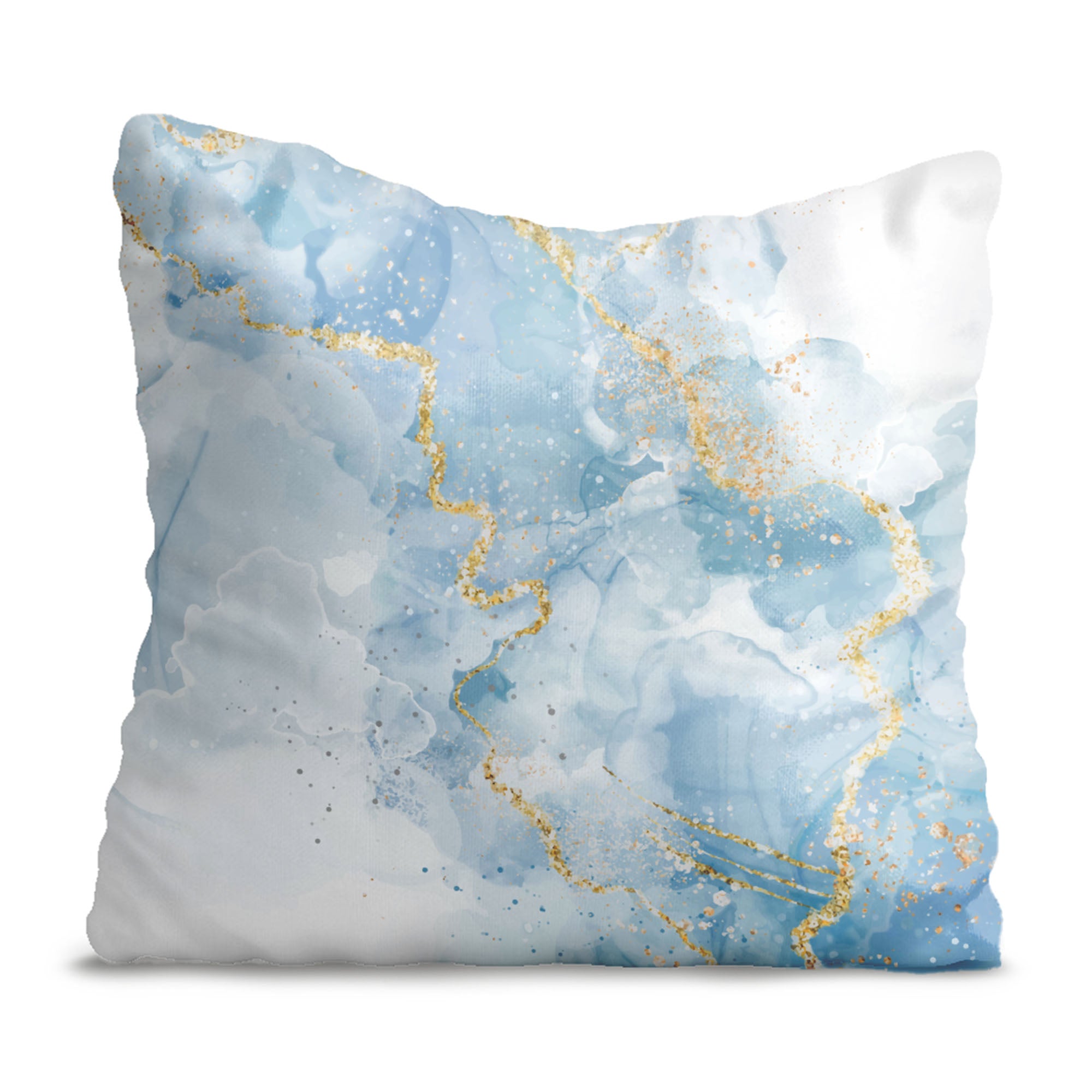 Blue Elegant Marble Pillow-Oxford