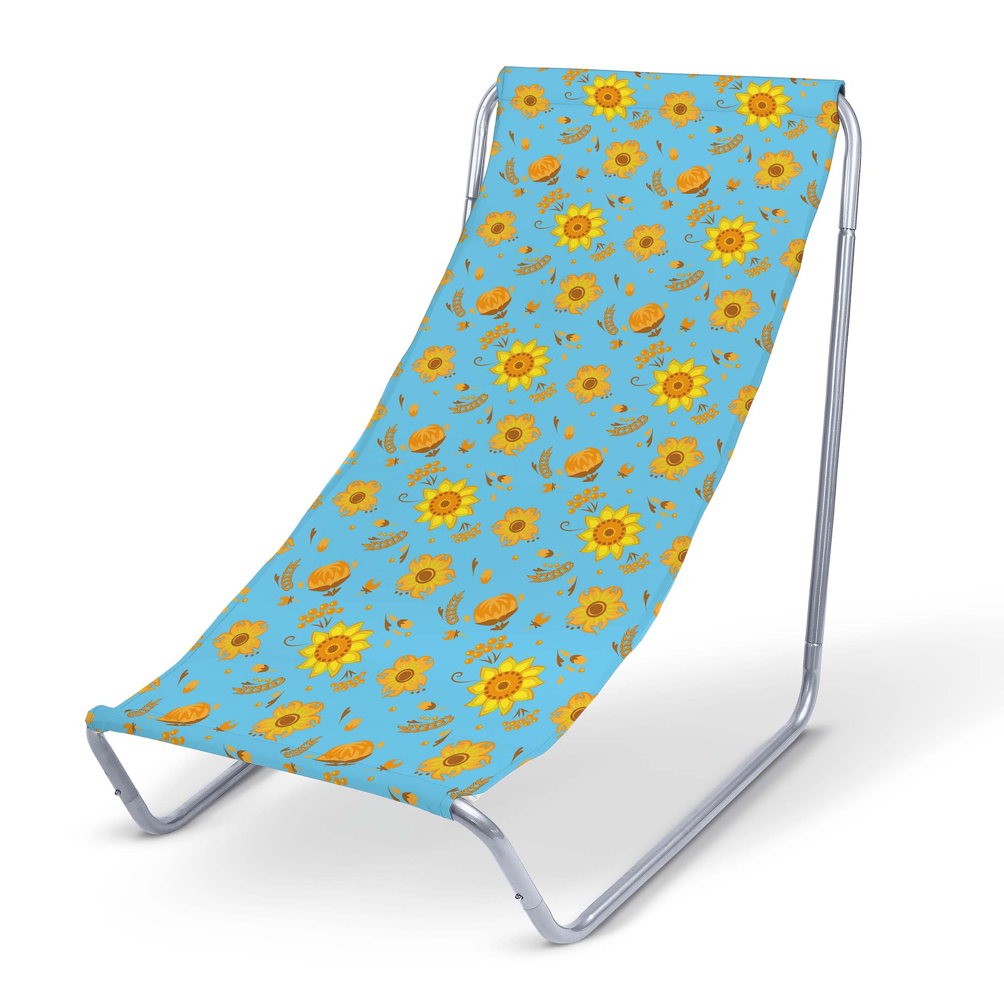Metal Deck Chair Blue Paradise