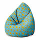 Puf Pearshape Blue Paradise-S-Velvet