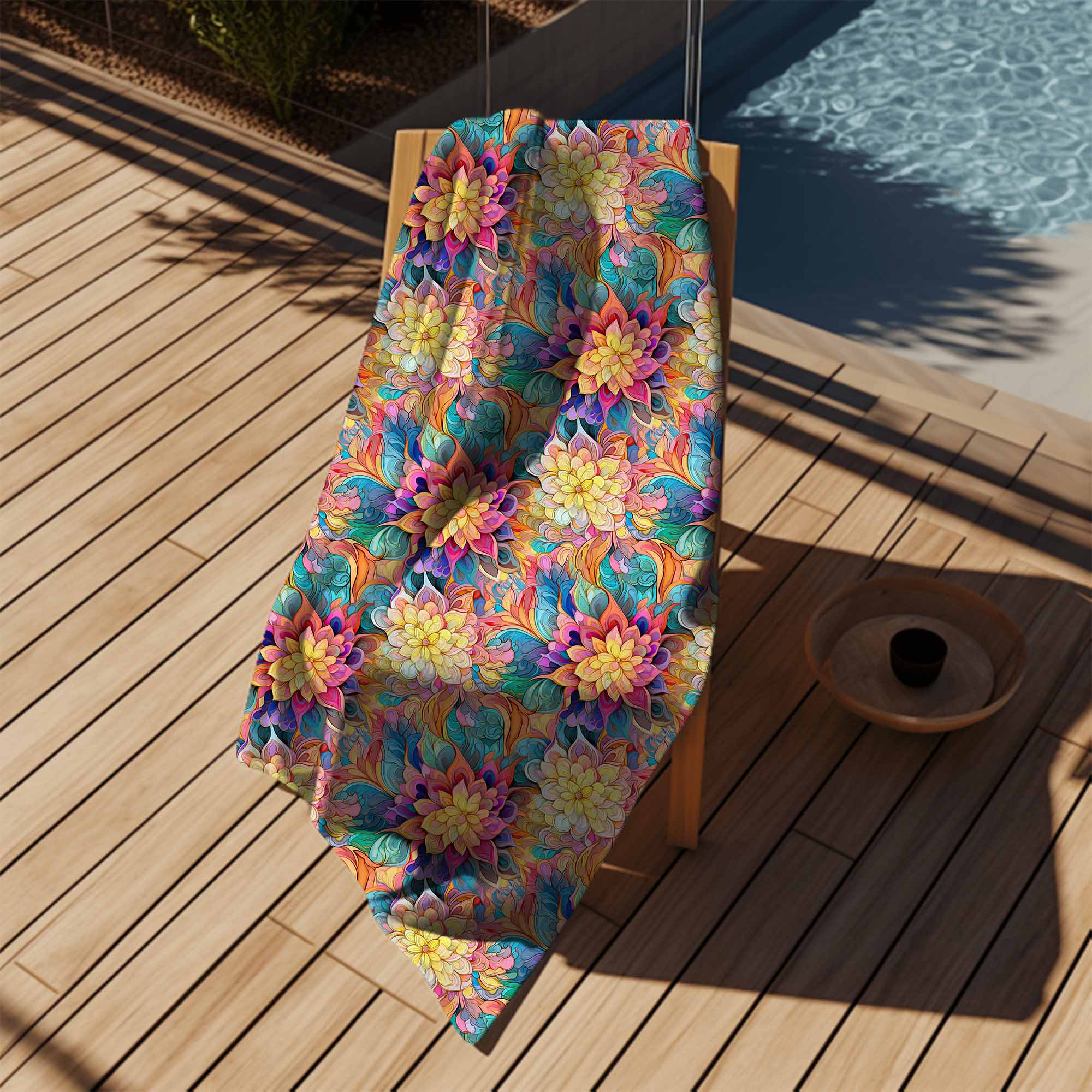 Ręcznik Botanical Floral Geometric Pattern-30x50 cm
