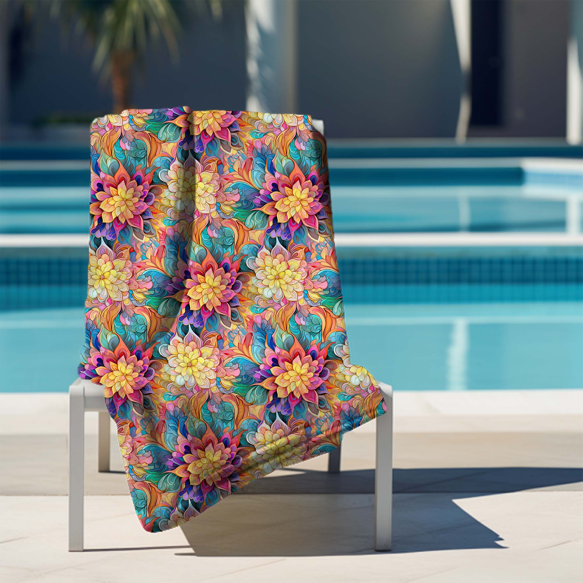 Ręcznik Botanical Floral Geometric Pattern-30x50 cm