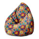 Puf Pearshape botanický květinový geometrický vzor-M-velvet