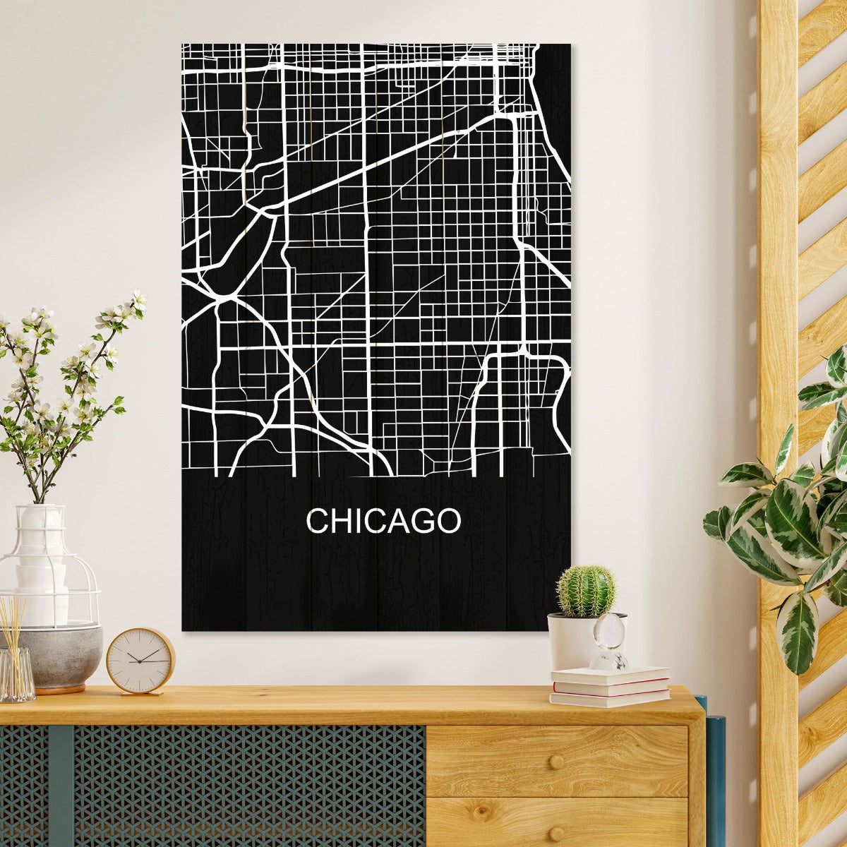Obraz Dřevěný Chicago-50x70 cm