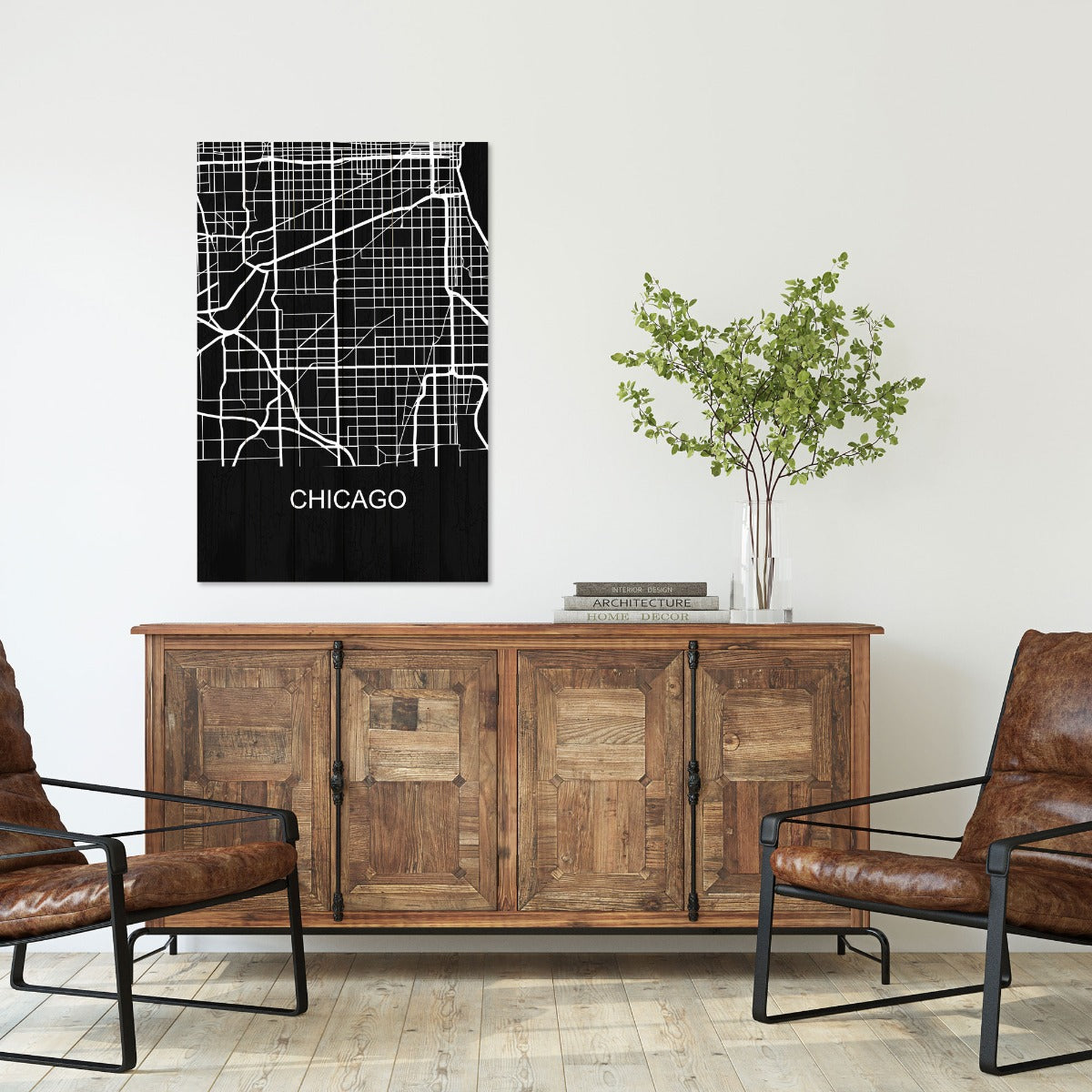 Obraz Dřevěný Chicago-50x70 cm