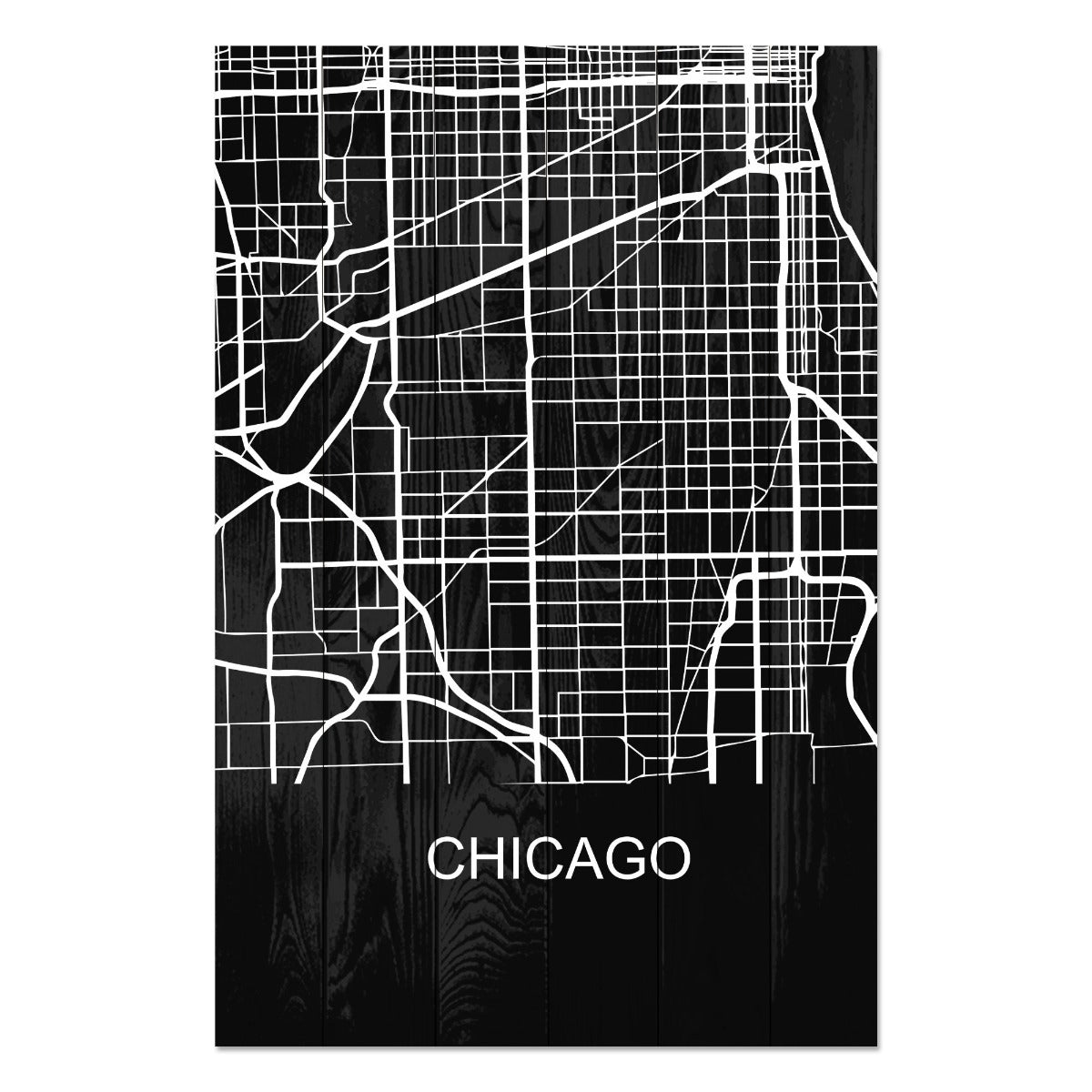 Obraz Dřevěný Chicago-50x70 cm