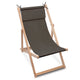 Holzliegestuhl mit Kissen Jeans-Imitat Chocolate Truffle-S
