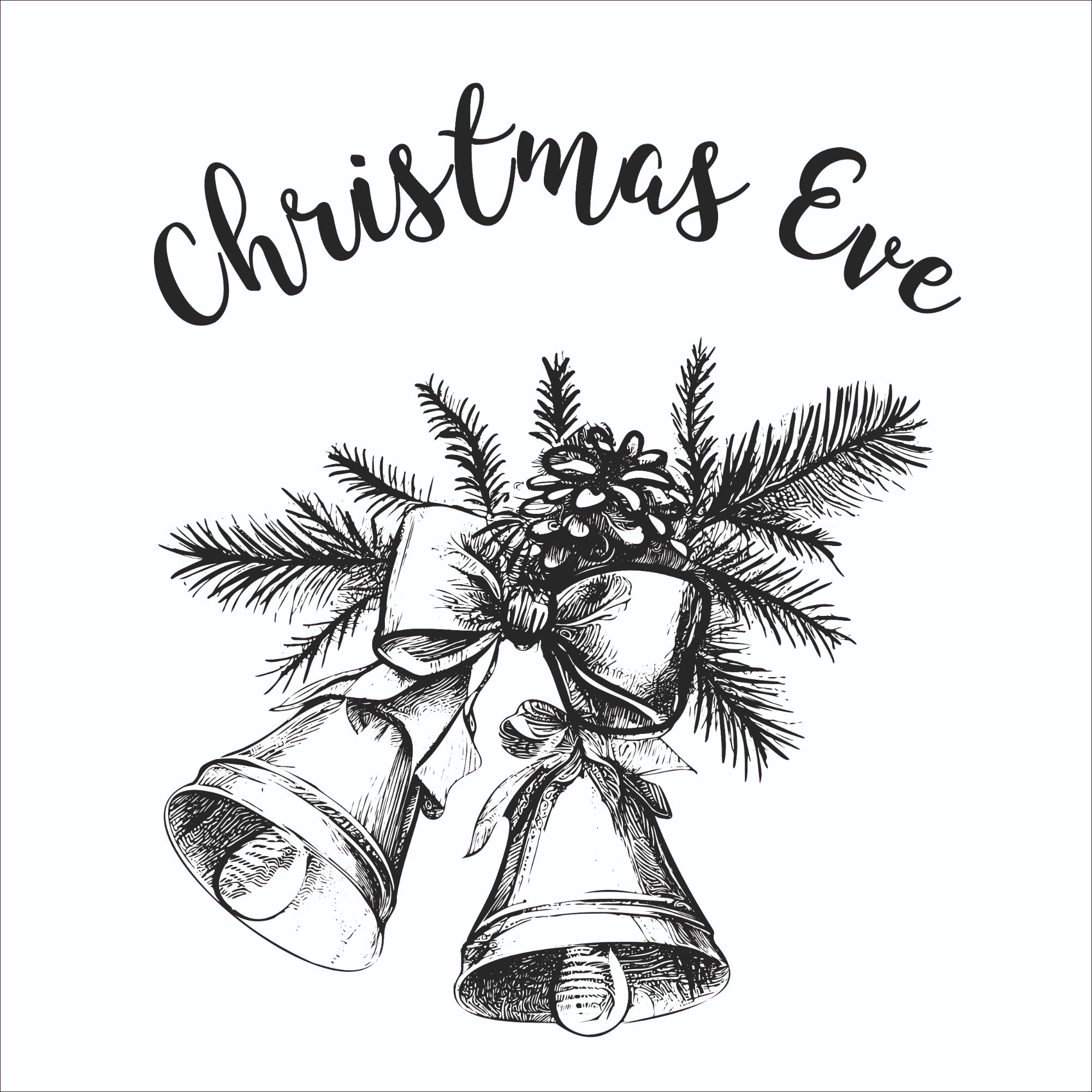 Christmas Eve White Pillow